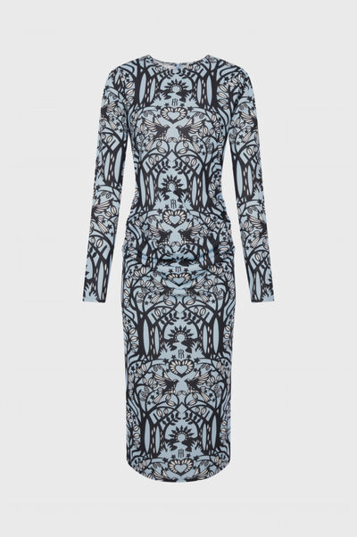 Dress slim fit middle length with pattern
