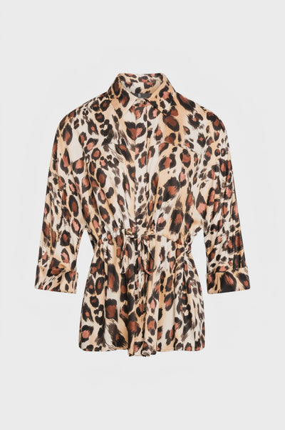 Shirt regular fit with animalier pattern