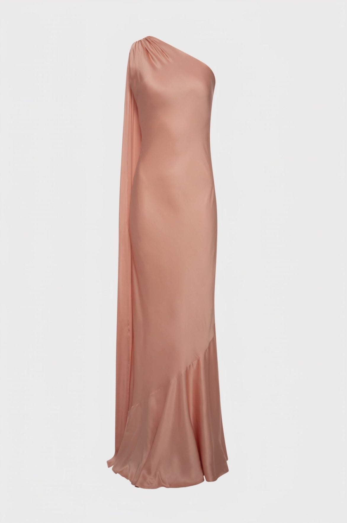 Long sleeveless dress made in satin