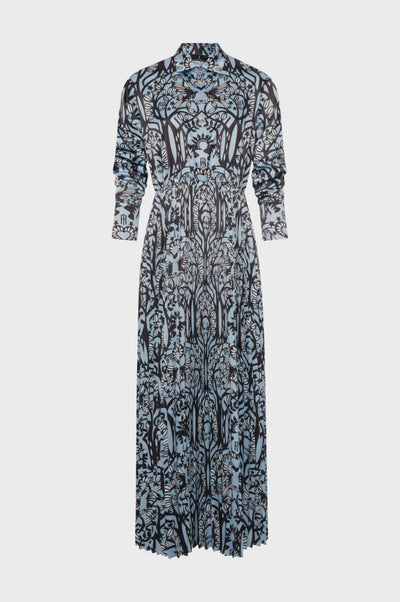 Long chemisier dress regular fit with pattern