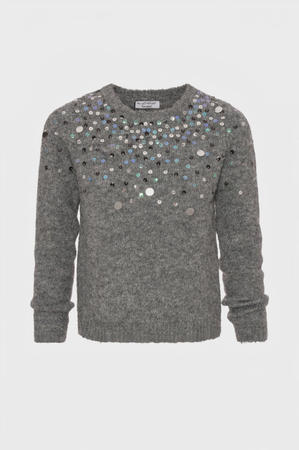 Knitwear cropped with shiny applications