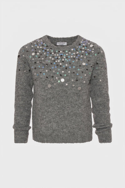 Knitwear cropped with shiny applications