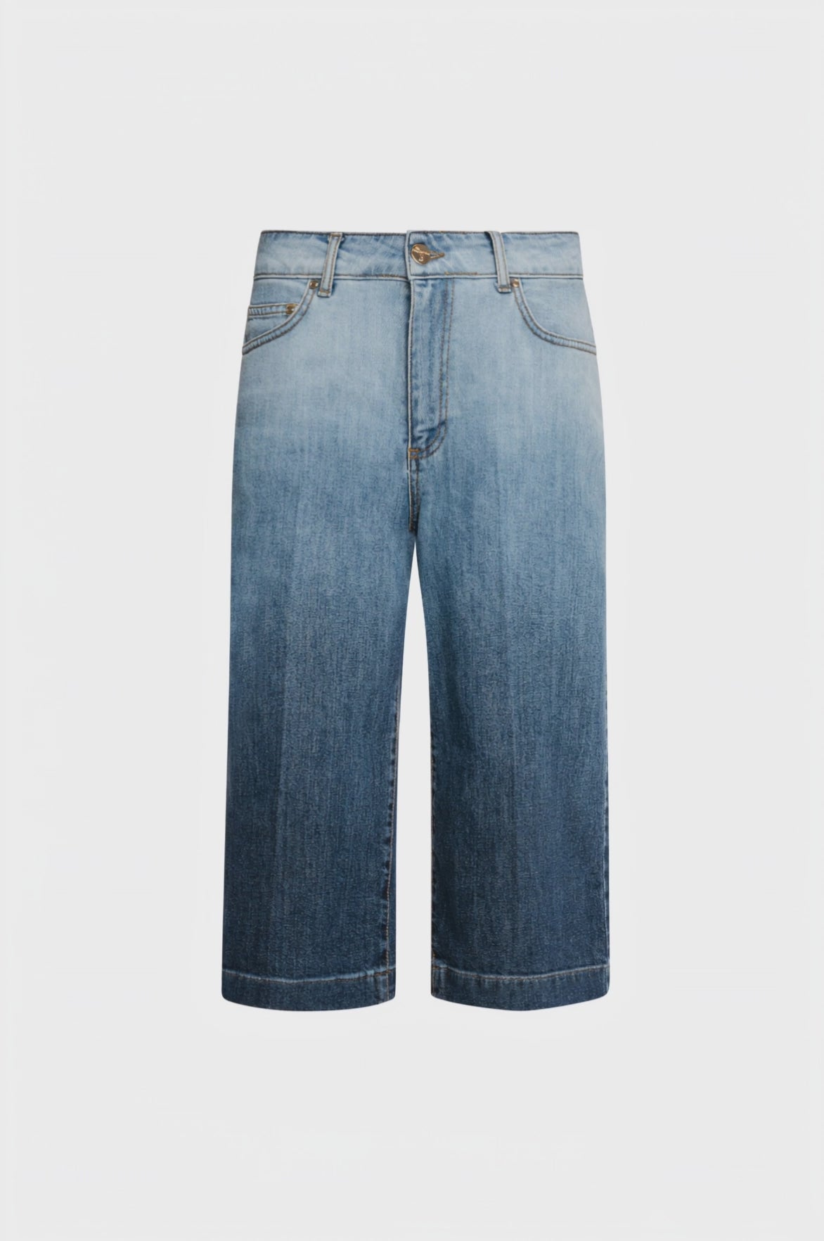 Jeans cropped made in denim with fading wash