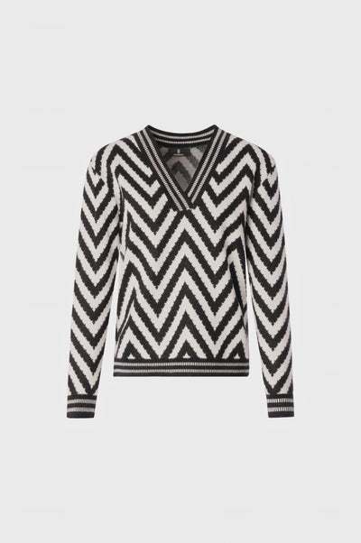 Knitwear regular fit with flowery jacquard effect