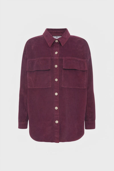 Shirt over fit made in needlecord velvet