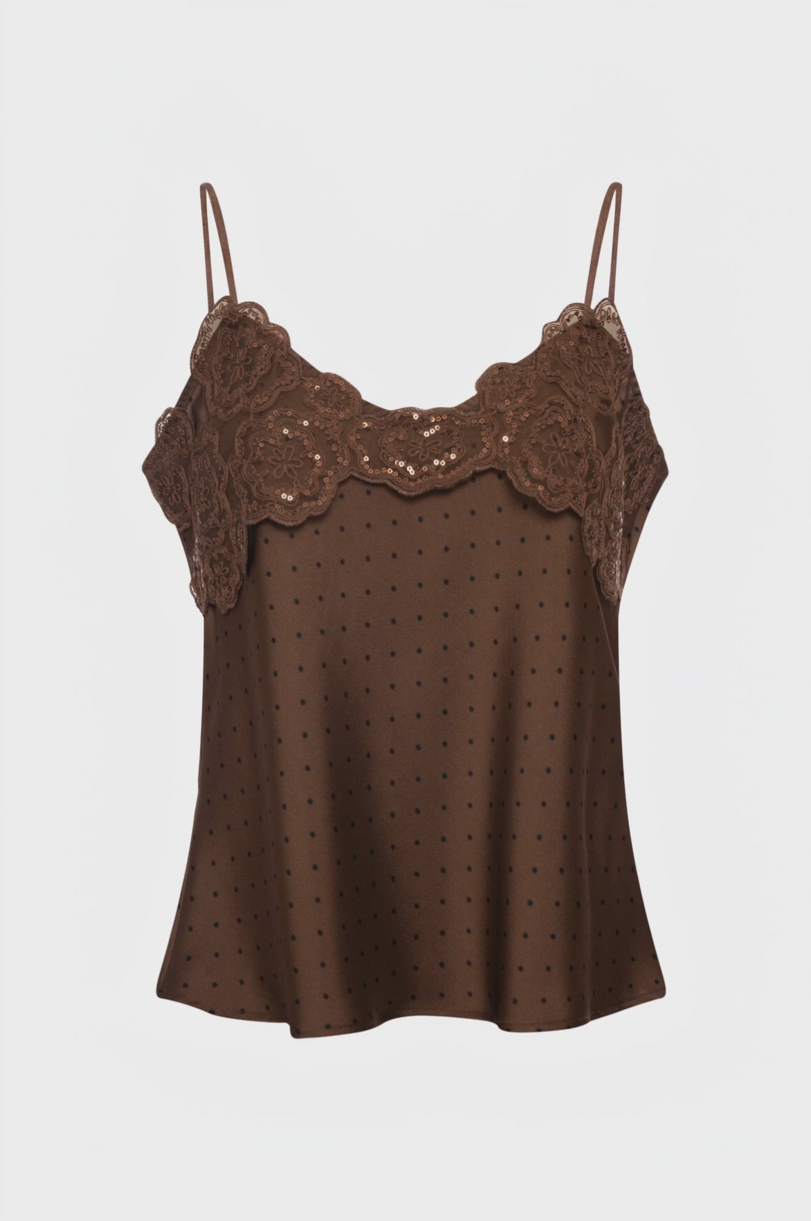 Tank top with polka dots pattern