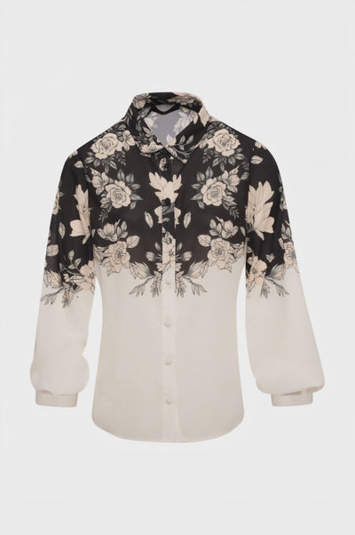 Shirt regular fit with flowery pattern
