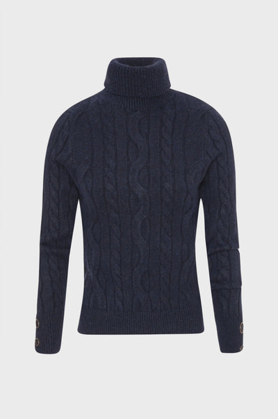 Knitwear slim fit with cable stitch