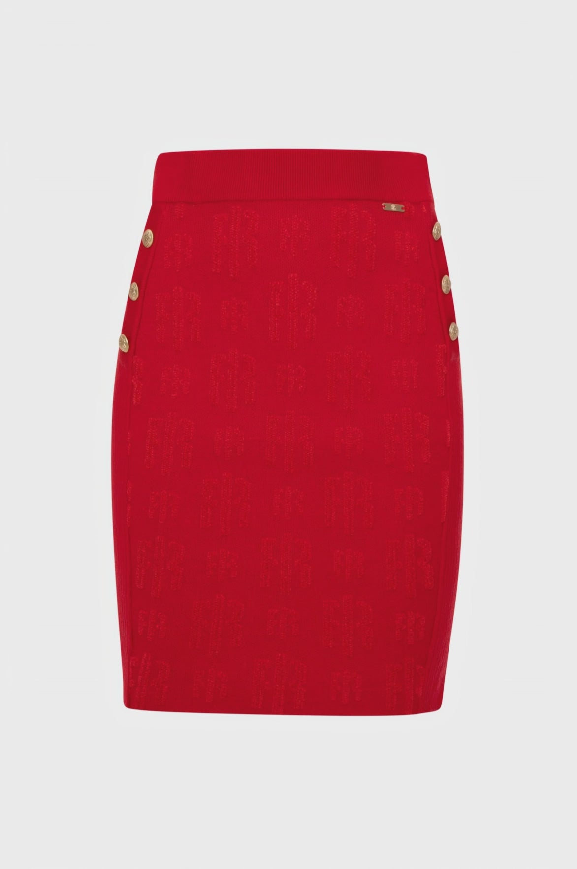 Knitted mini skirt slim fit with monogram