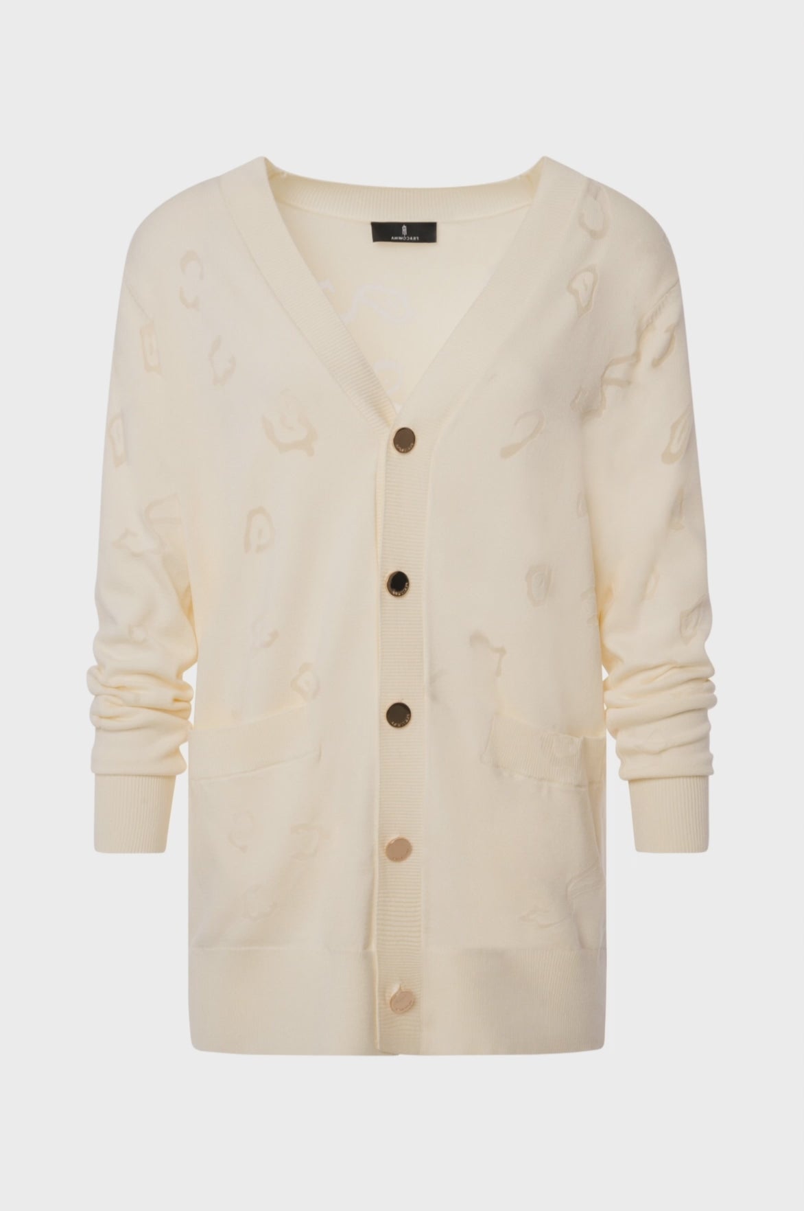 Knitted cardigan regular fit with animalier pattern