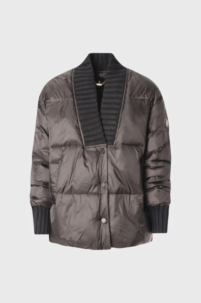 Padded jacket regular fit with collar neck with ribs