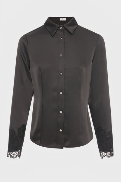 Shirt slim fit made in satin
