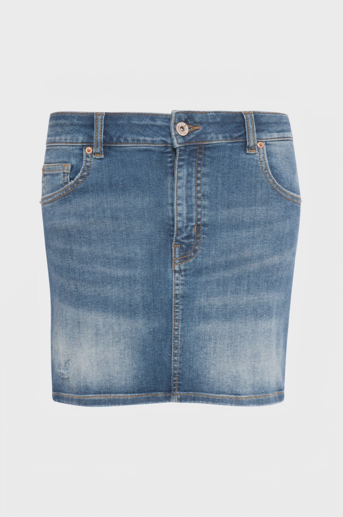 Mini skirt slim fit made in denim with middle wash