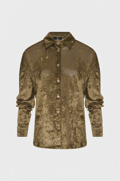 Shirt regular fit made in velvet