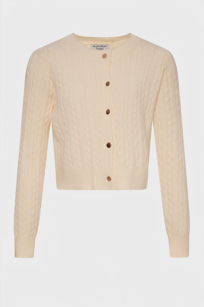 Knitted cardigan regular fit with cable stitch