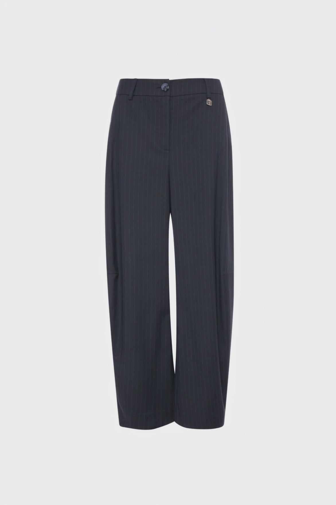 Jeans carrot balloon fit made in pinstriped fabric