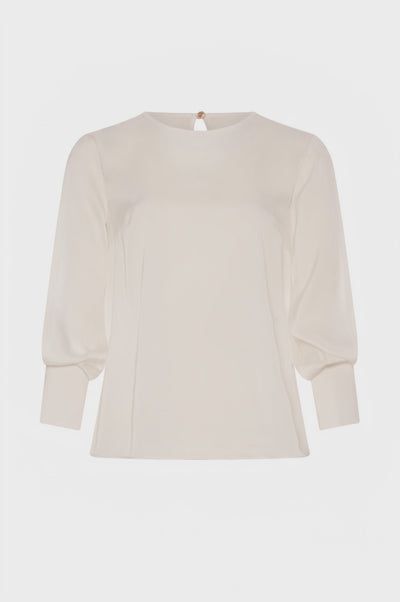 Blouse flare with round neck