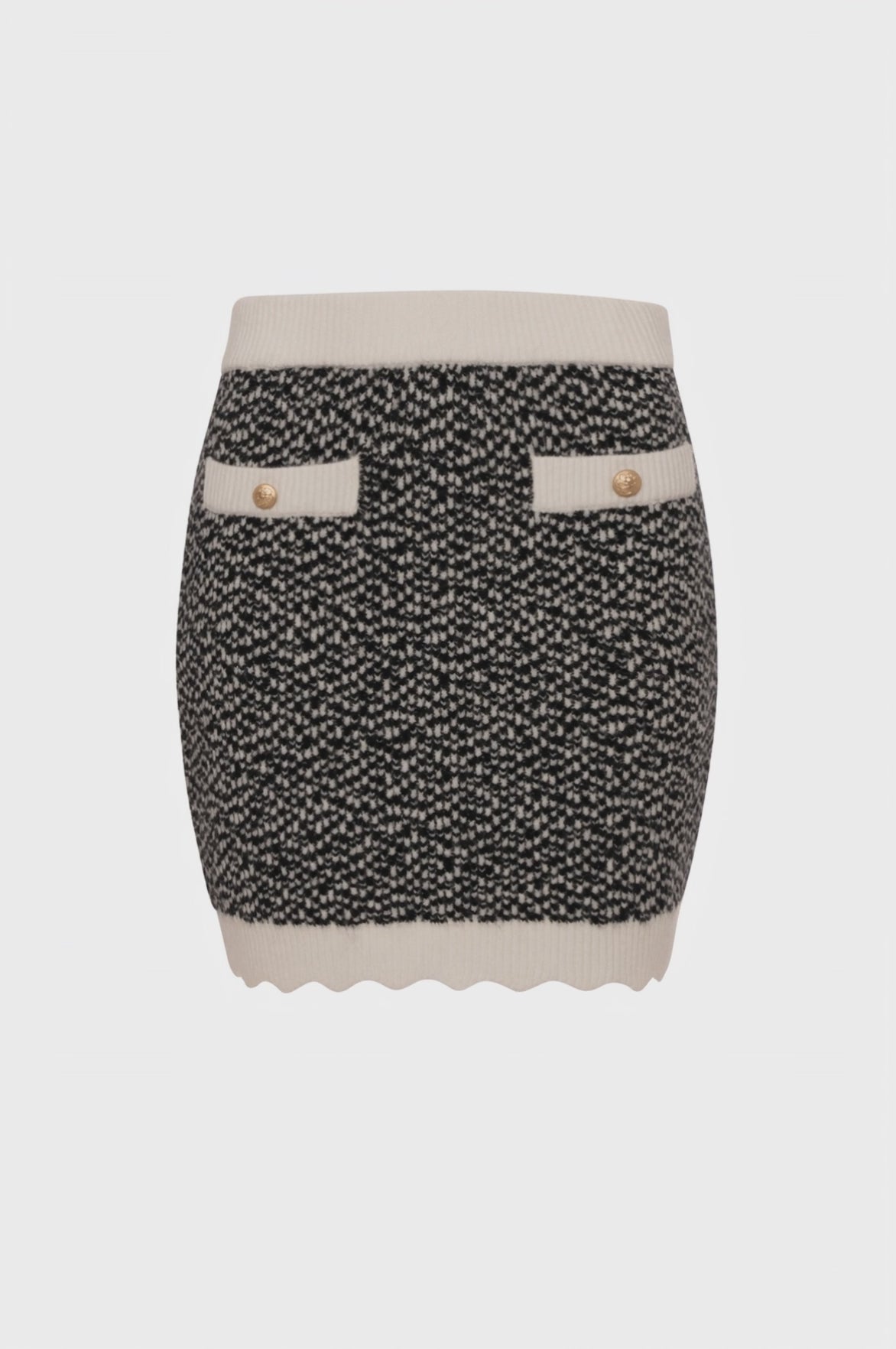Knitted mini skirt slim fit