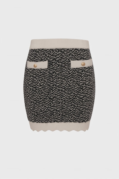 Knitted mini skirt slim fit