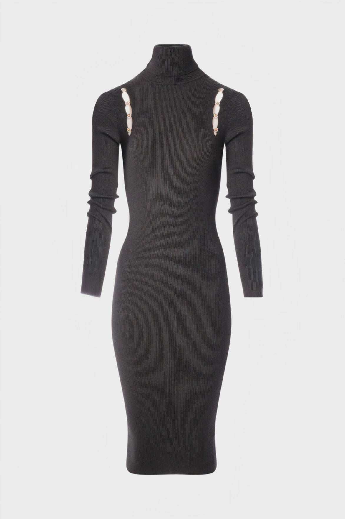 Knitted dress slim fit middle length