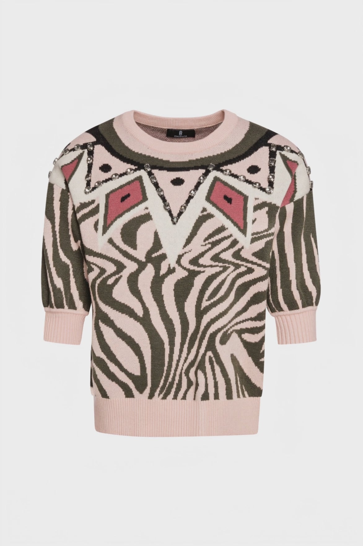 Knitwear regular fit with animalier jacquard effect