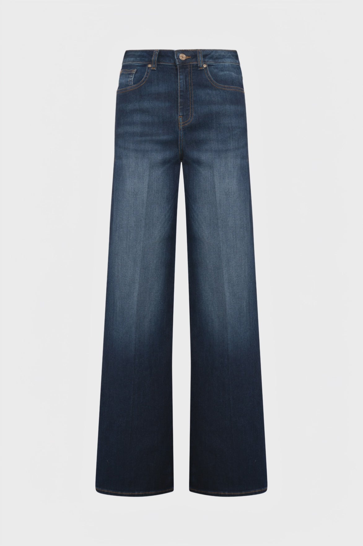Jeans flare made in denim with middle dark wash
