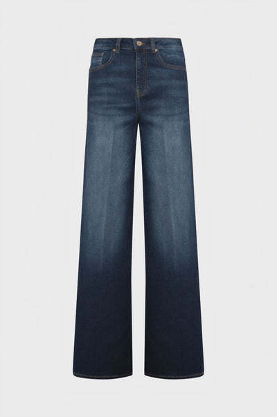 Jeans flare made in denim with middle dark wash