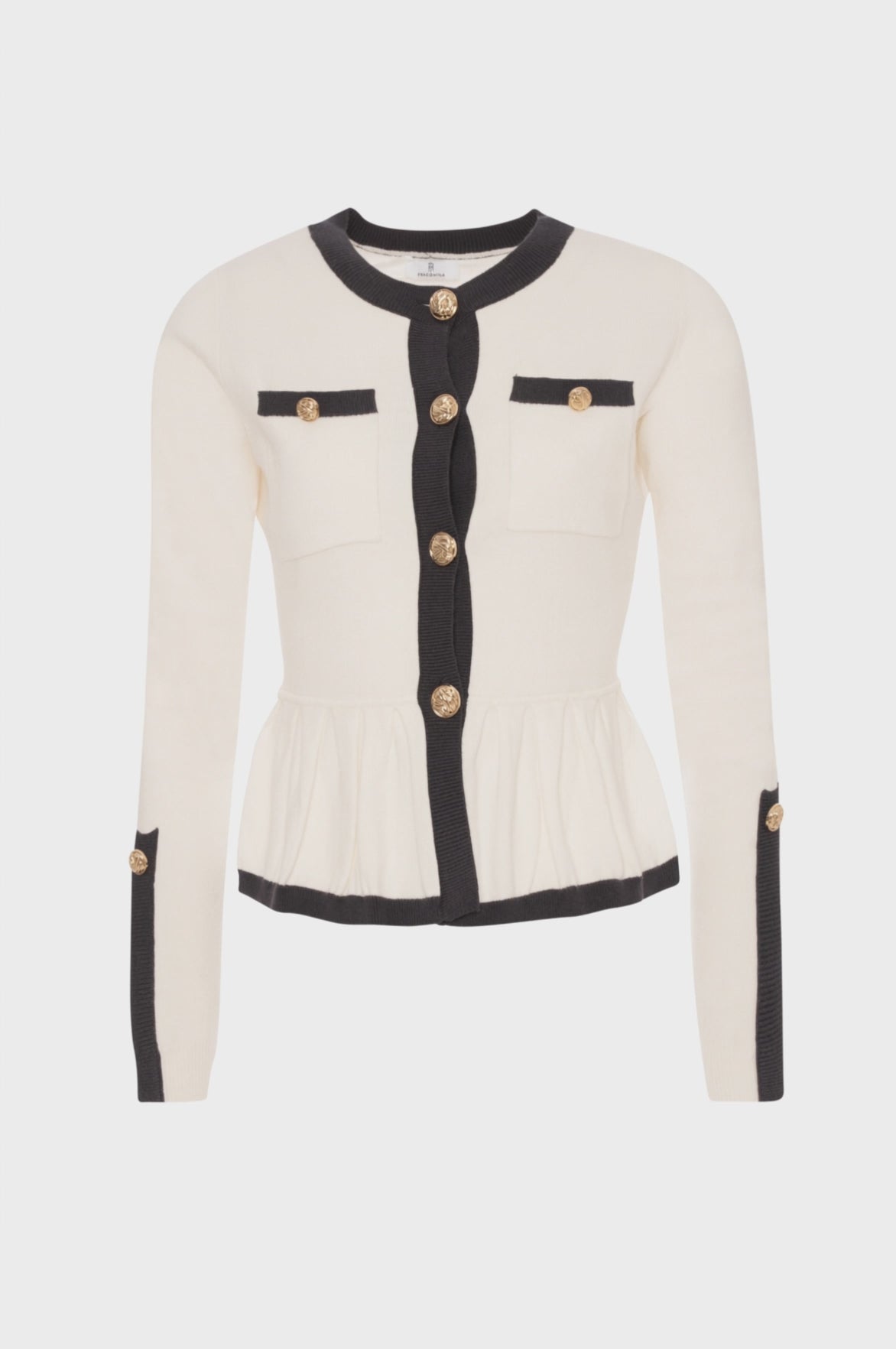 Knitted cardigan slim fit double colour