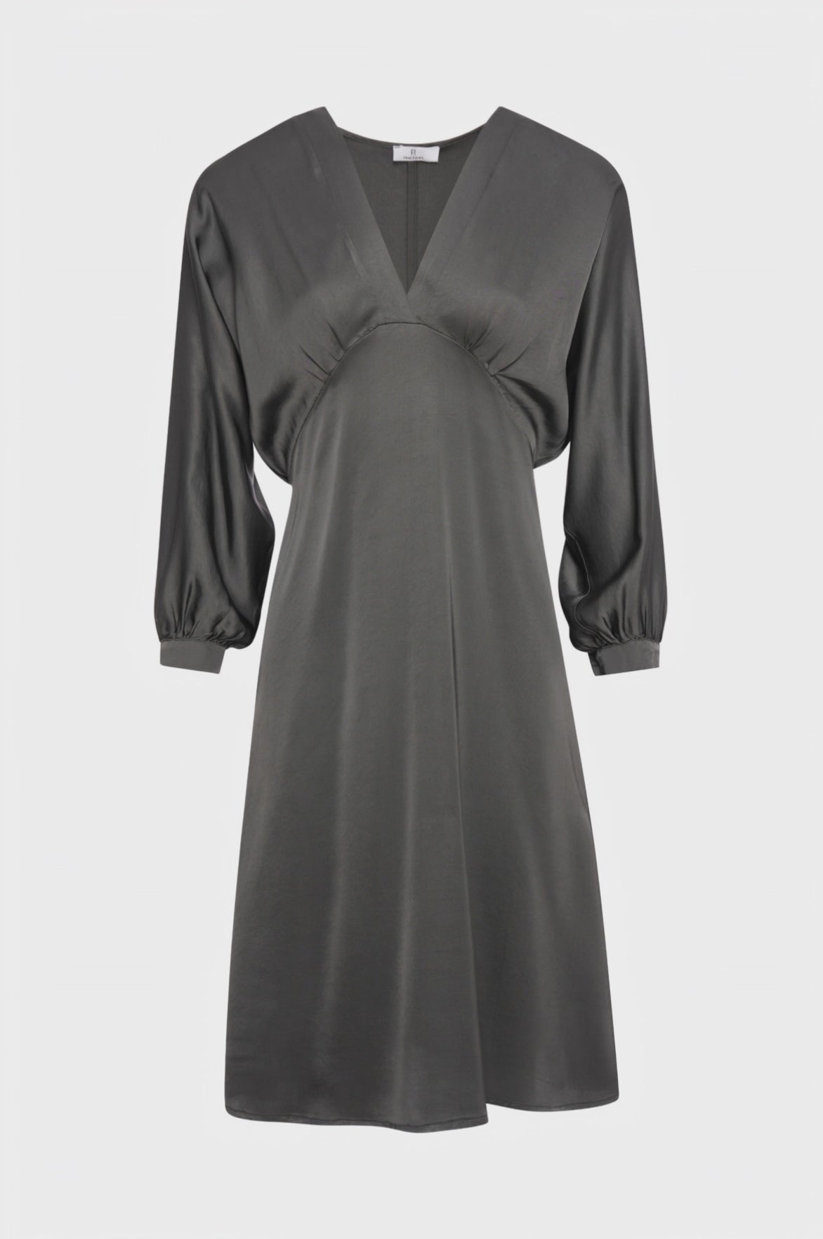 Dress regular fit middle length made in satin