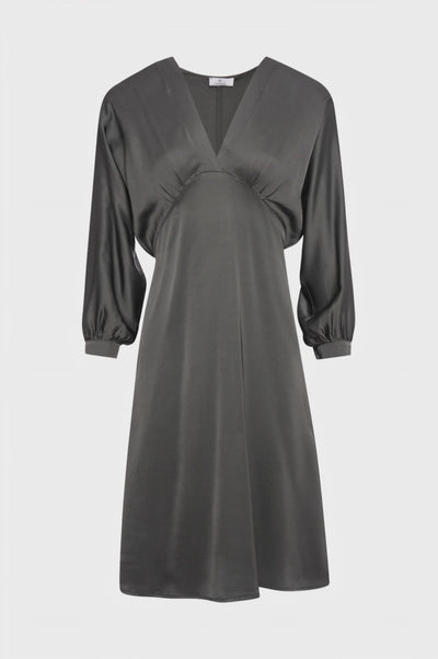 Dress regular fit middle length made in satin