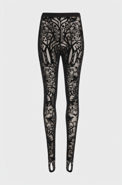Leggings slim fit made in lace