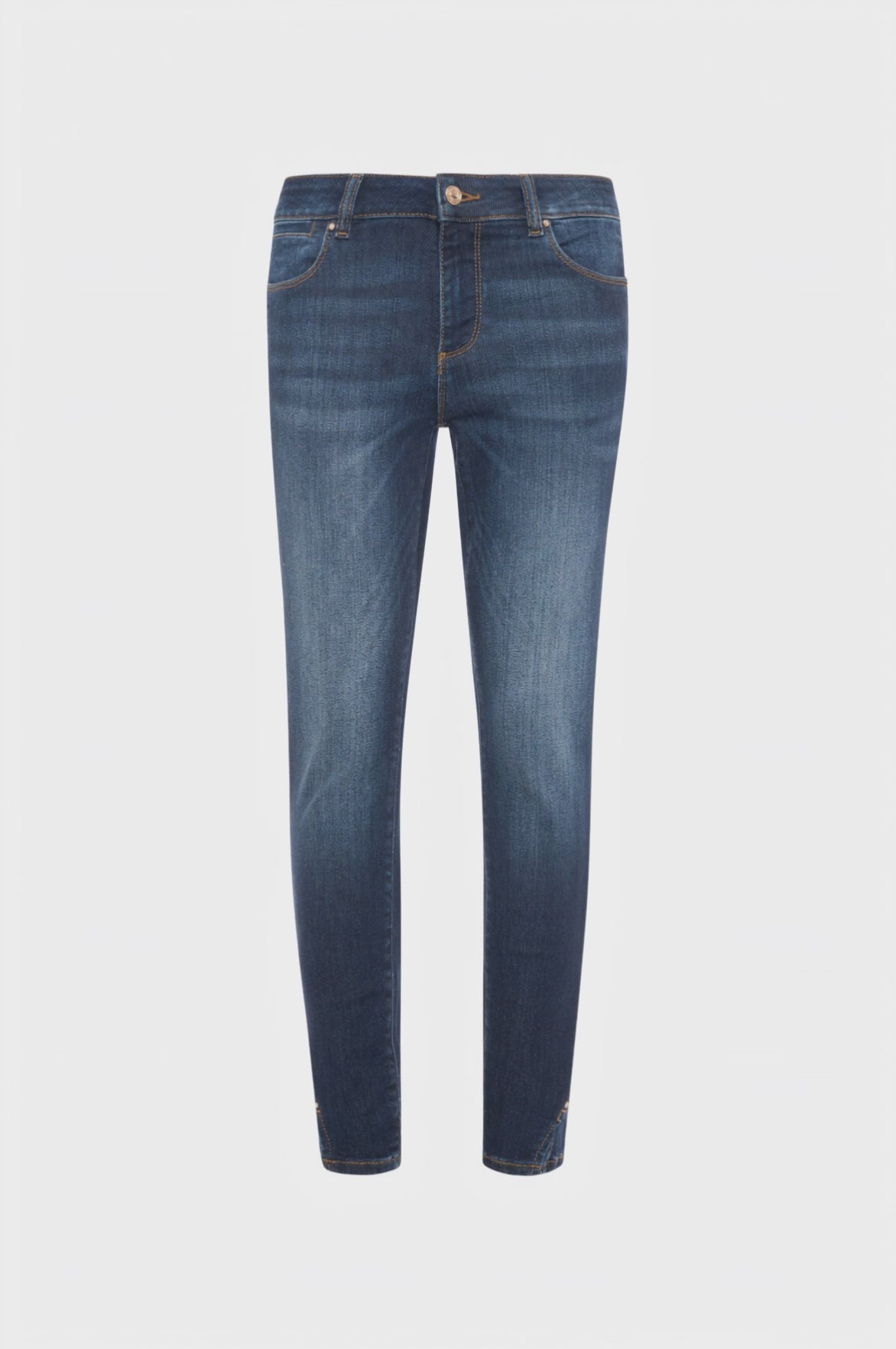 Jeans cropped with push-up effect made in denim with middle wash