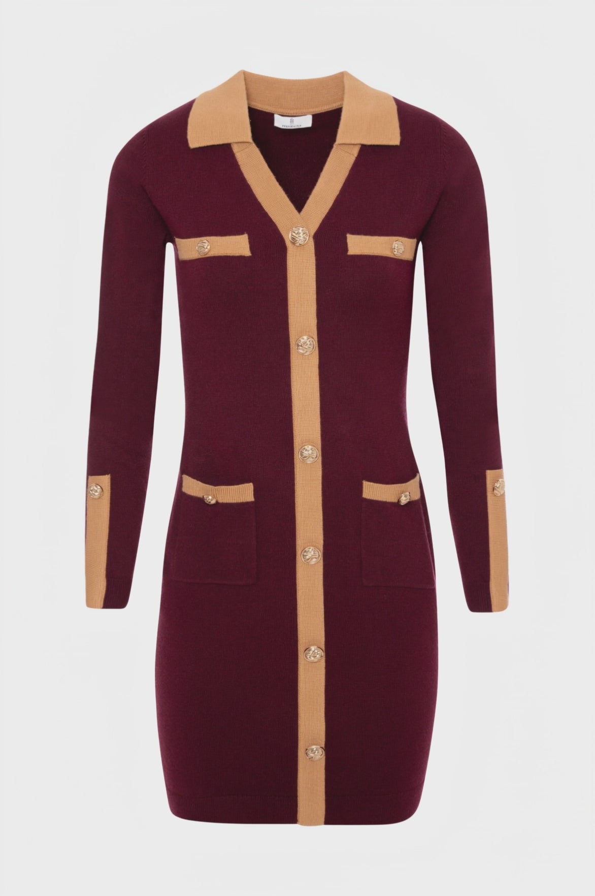 Knitted mini dress slim fit