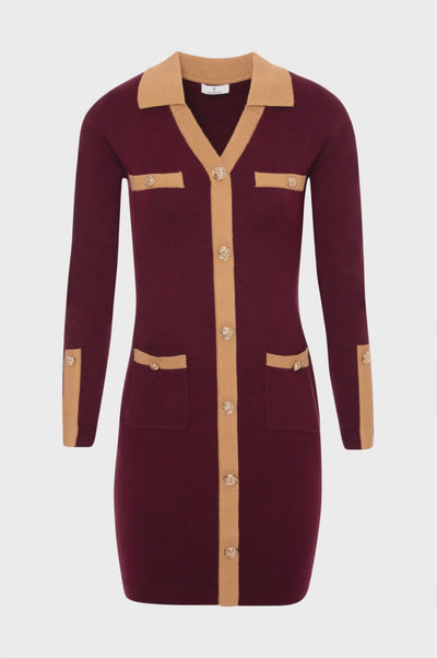 Knitted mini dress slim fit