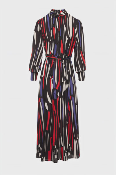 Chemisier dress regular fit with conceptual pattern