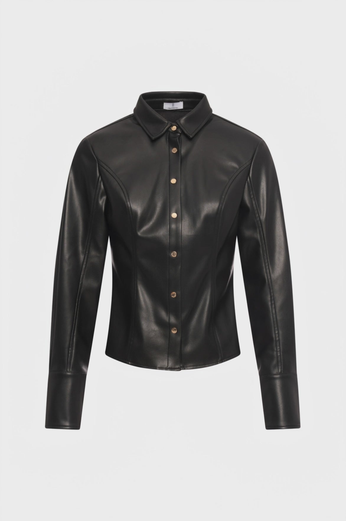 Shirt slim fit made in fake leather