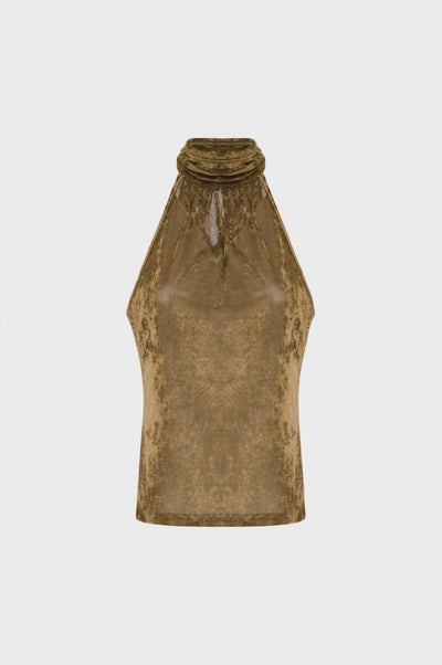 Tank top made in velvet