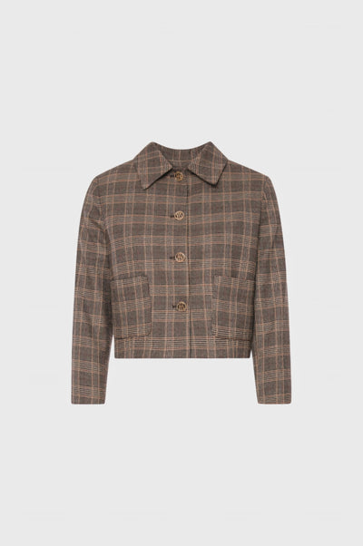 Jacket cropped made in Prince of Wales fabric