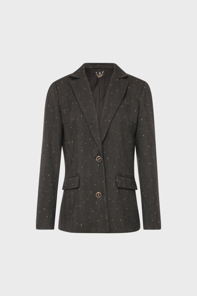 Blazer jacket regular fit single breasted made in pinstriped fabric