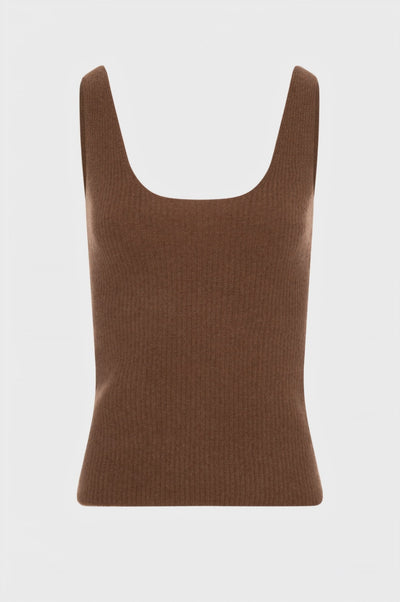Knitted tank top made in wool