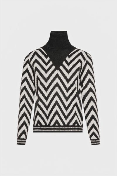 Knitwear regular fit with herringbone jacquard effect