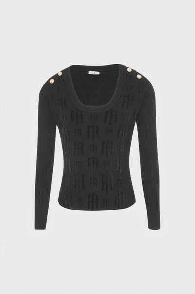 Knitwear slim fit with monogram