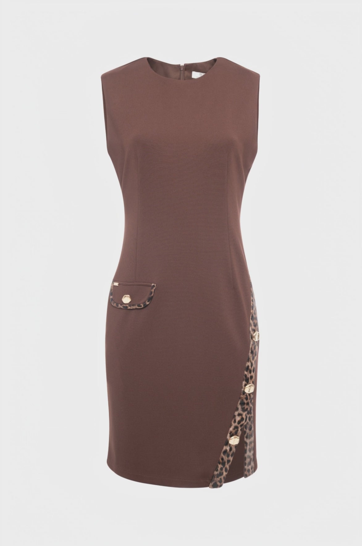 Sleeveless mini sheath dress