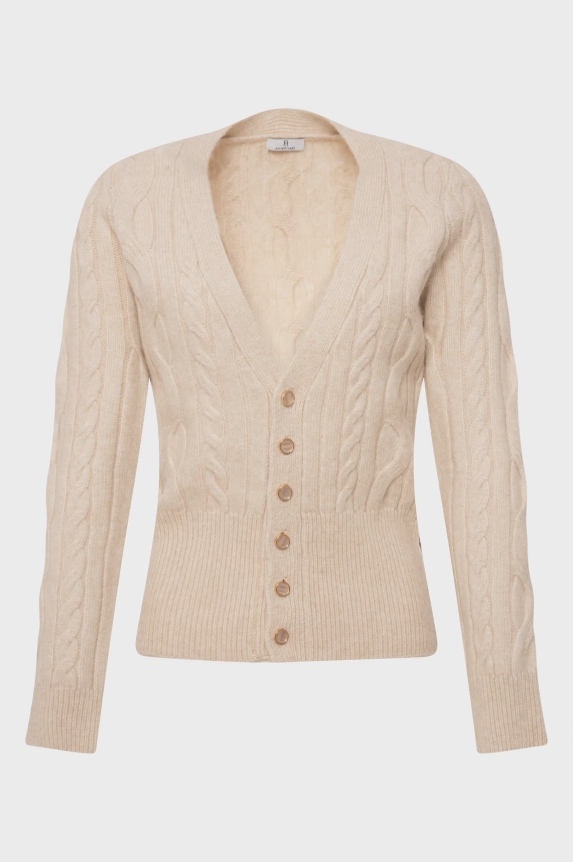 Knitted cardigan regular fit with cable stitch