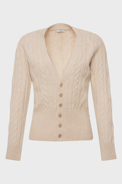 Knitted cardigan regular fit with cable stitch