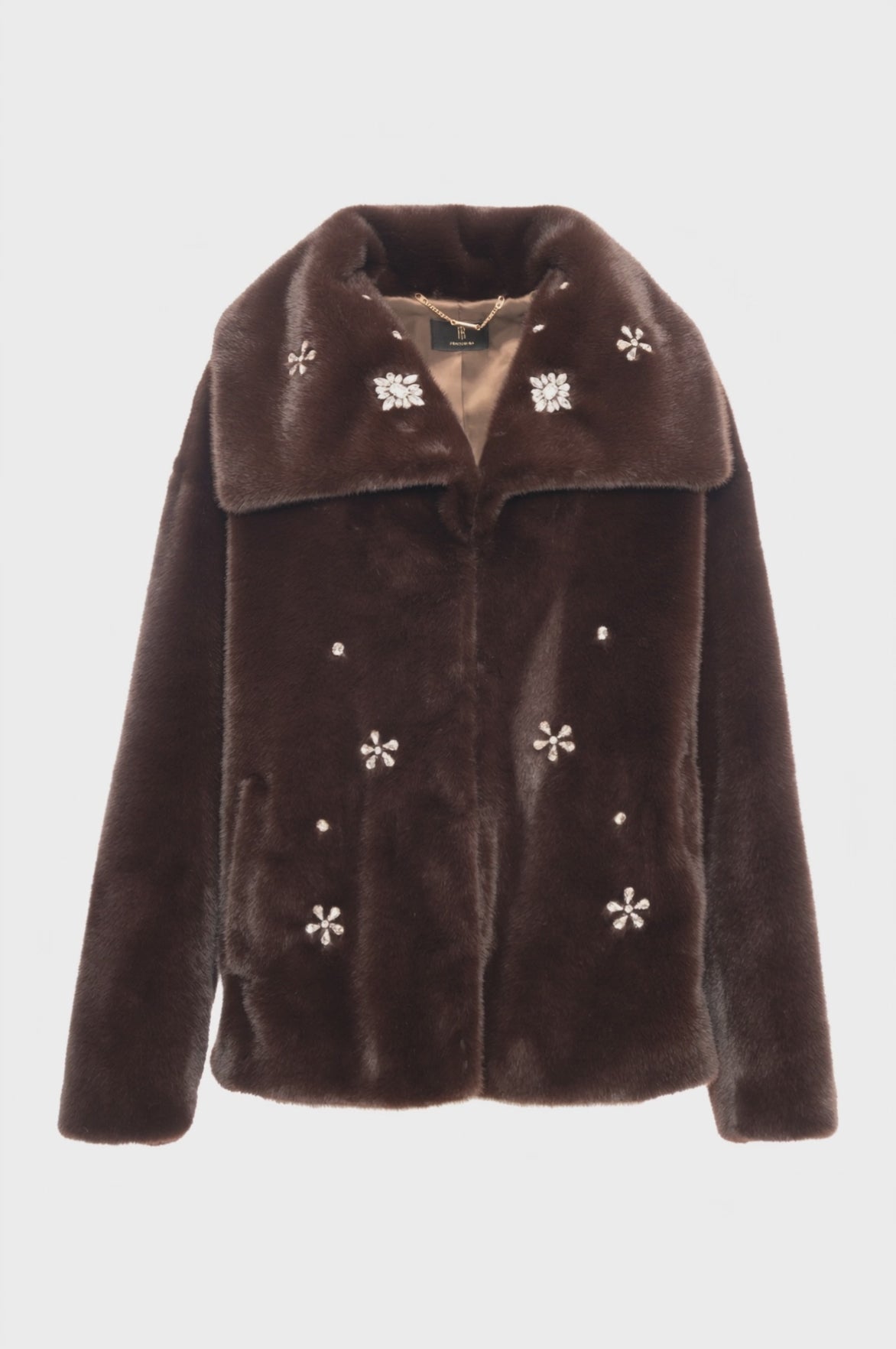 Jacket regular fit made in fake fur