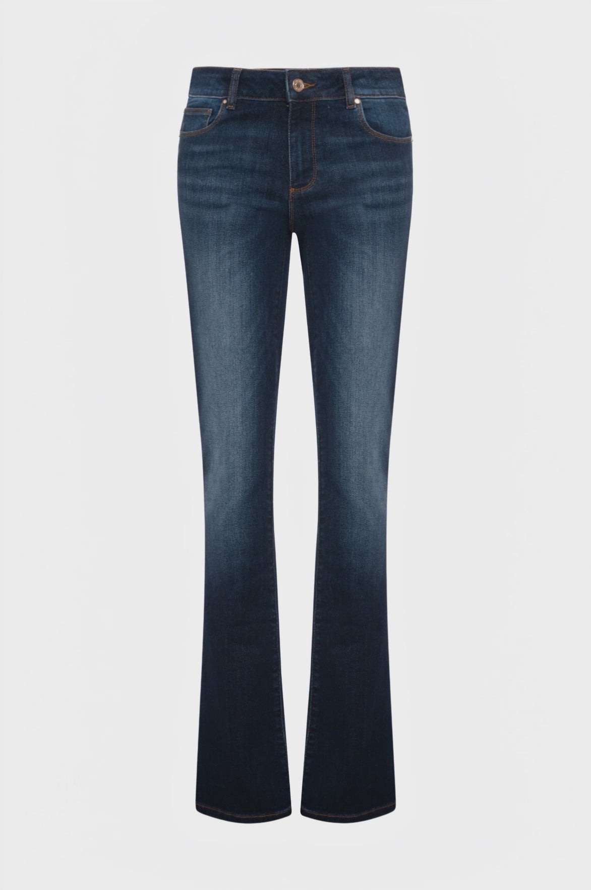 Jeans bootcut with push-up effect made in denim with middle dark wash