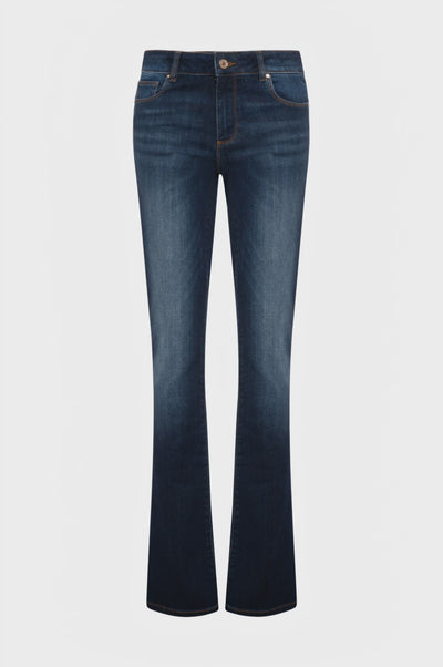 Jeans bootcut with push-up effect made in denim with middle dark wash