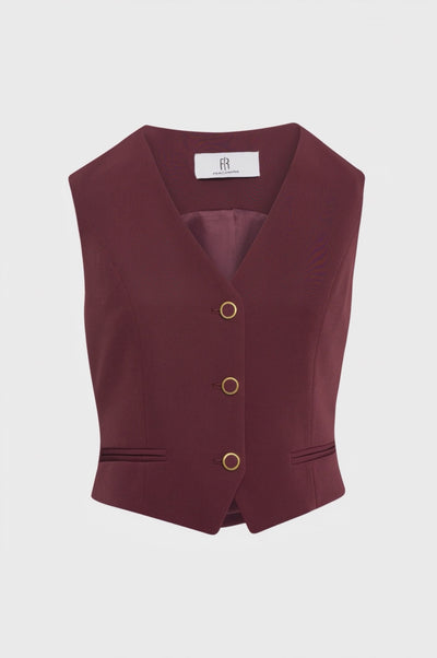 Gilet regular fit with V-neck drop
