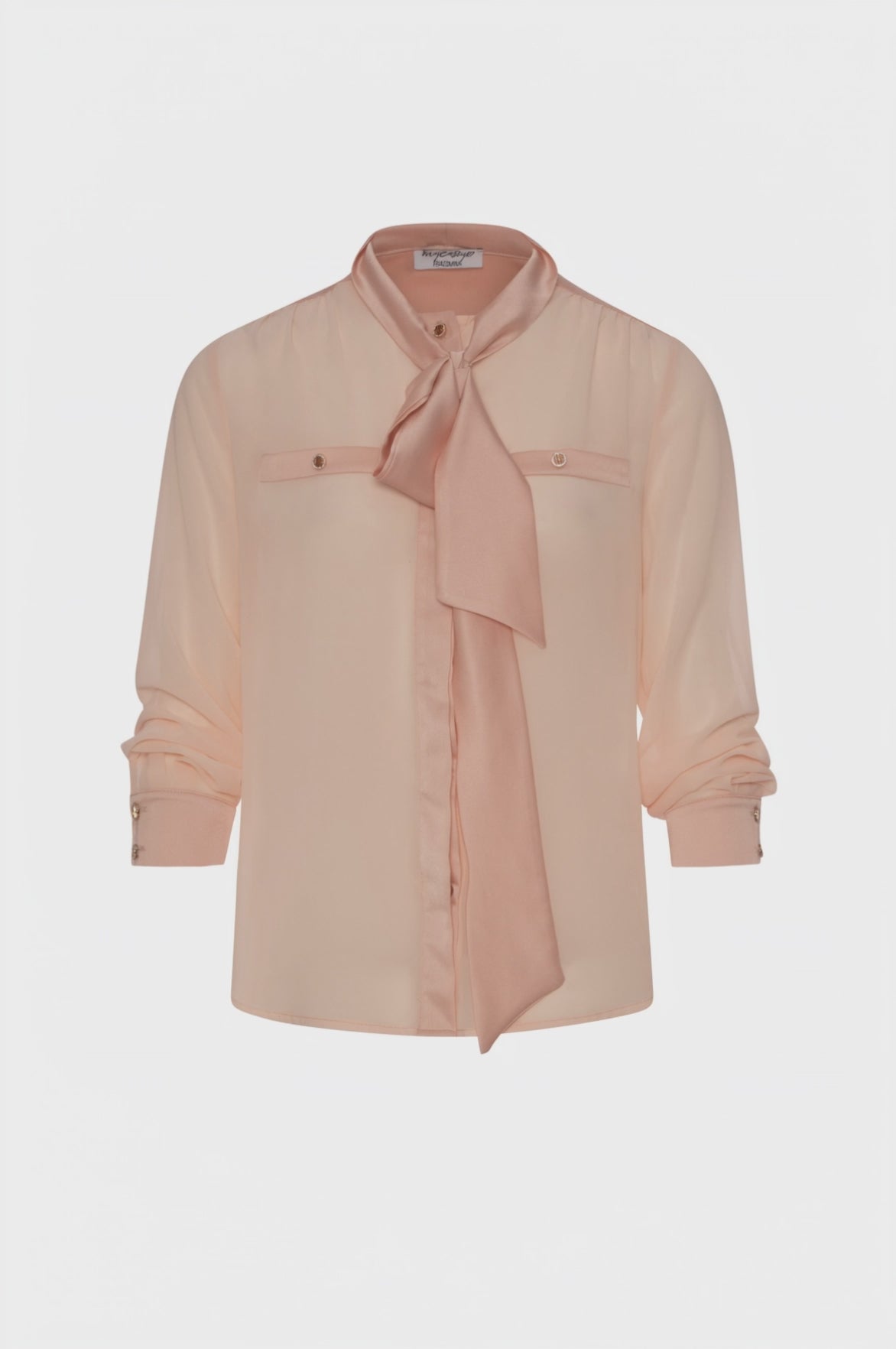 Shirt regular fit with bow at the neck